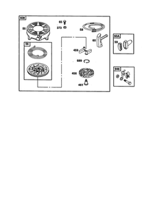 Rewind Starter Diagram and Parts List for 121600  Briggs and Stratton Engine